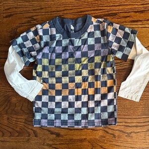 Colorful Checkered Kids Long Sleeve Tee